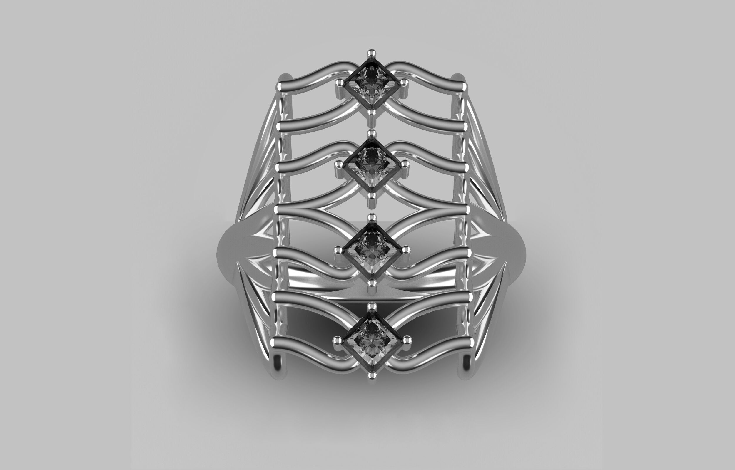 Wedding ring 3D print model_3