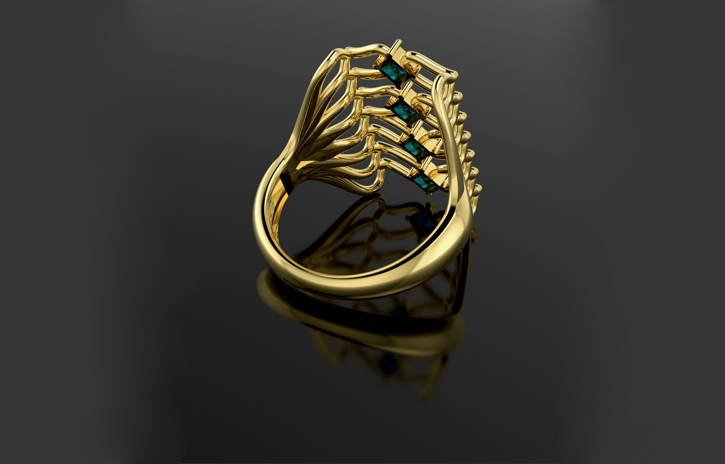 Wedding ring 3D print model_12