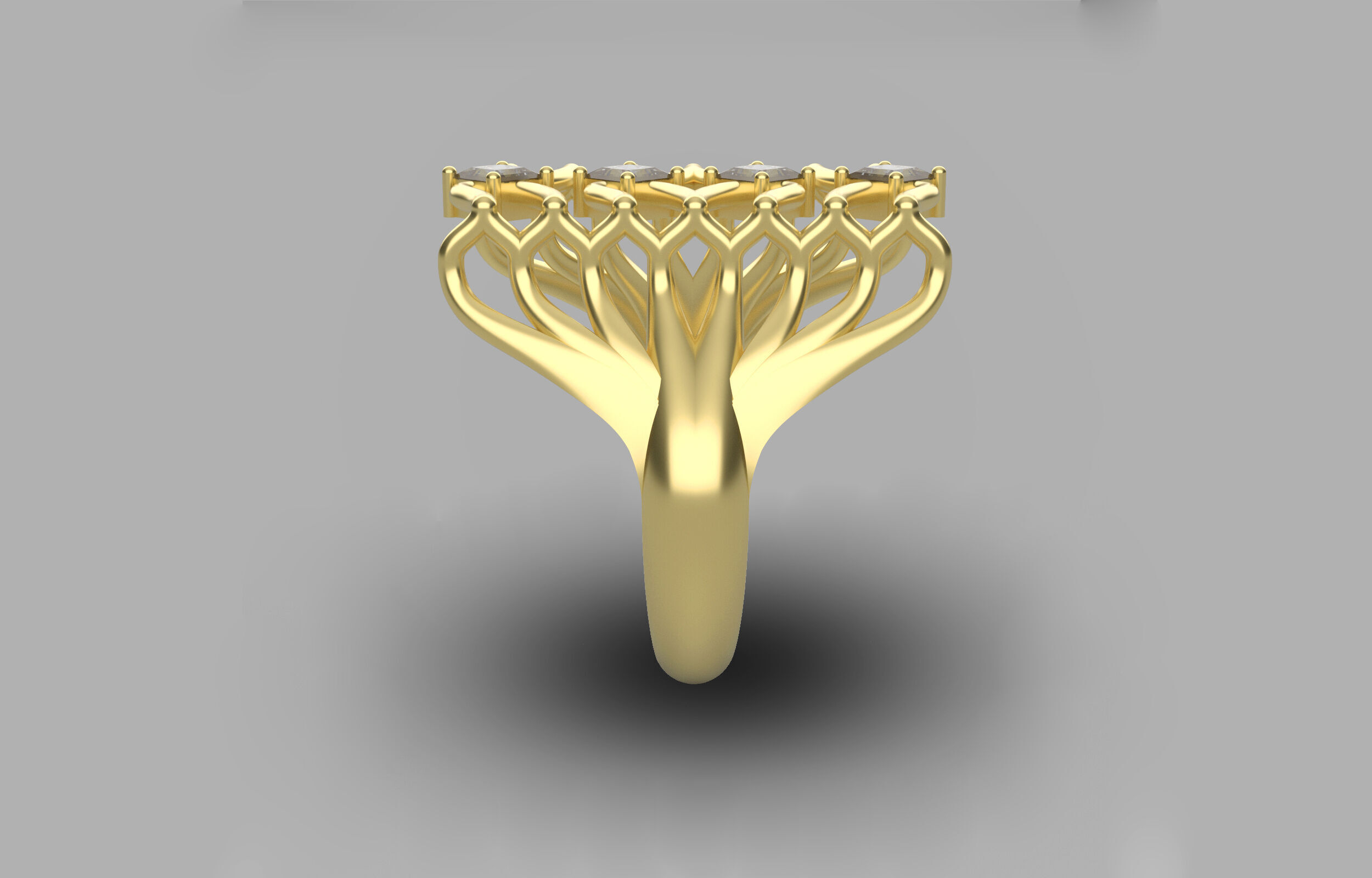 Wedding ring 3D print model_5