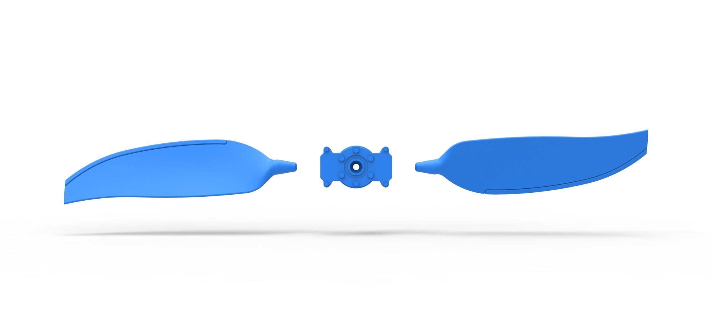 2 Blade Propeller of Drag racing Airboat Scale 1 to 25 3D print model_5