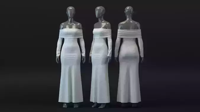 Off Shoulder Maxi Dress