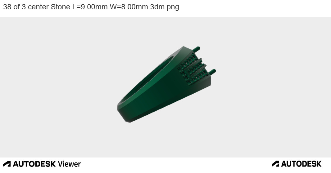 Emerald Cut Pave Cluster Ring 3D print model_8