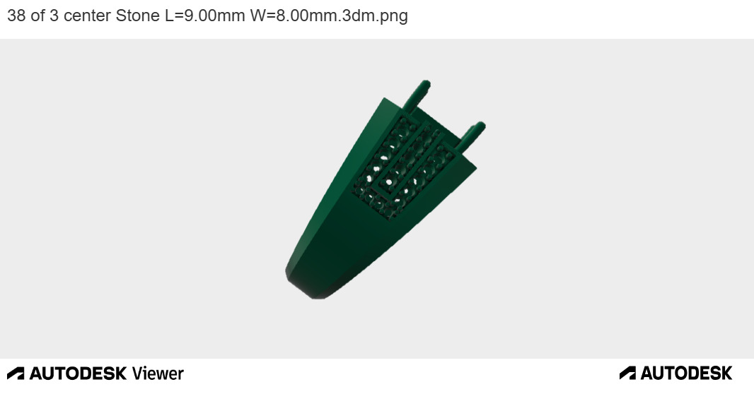 Emerald Cut Pave Cluster Ring 3D print model_3