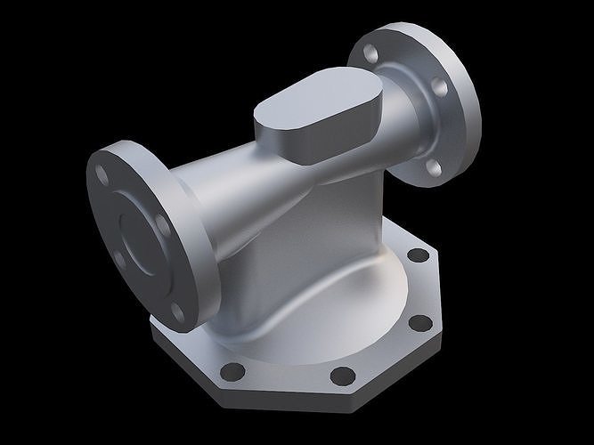 Steam drain valve body 3D model