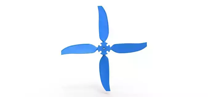 4 Blade Propeller of Drag racing Airboat Scale 1 to 25