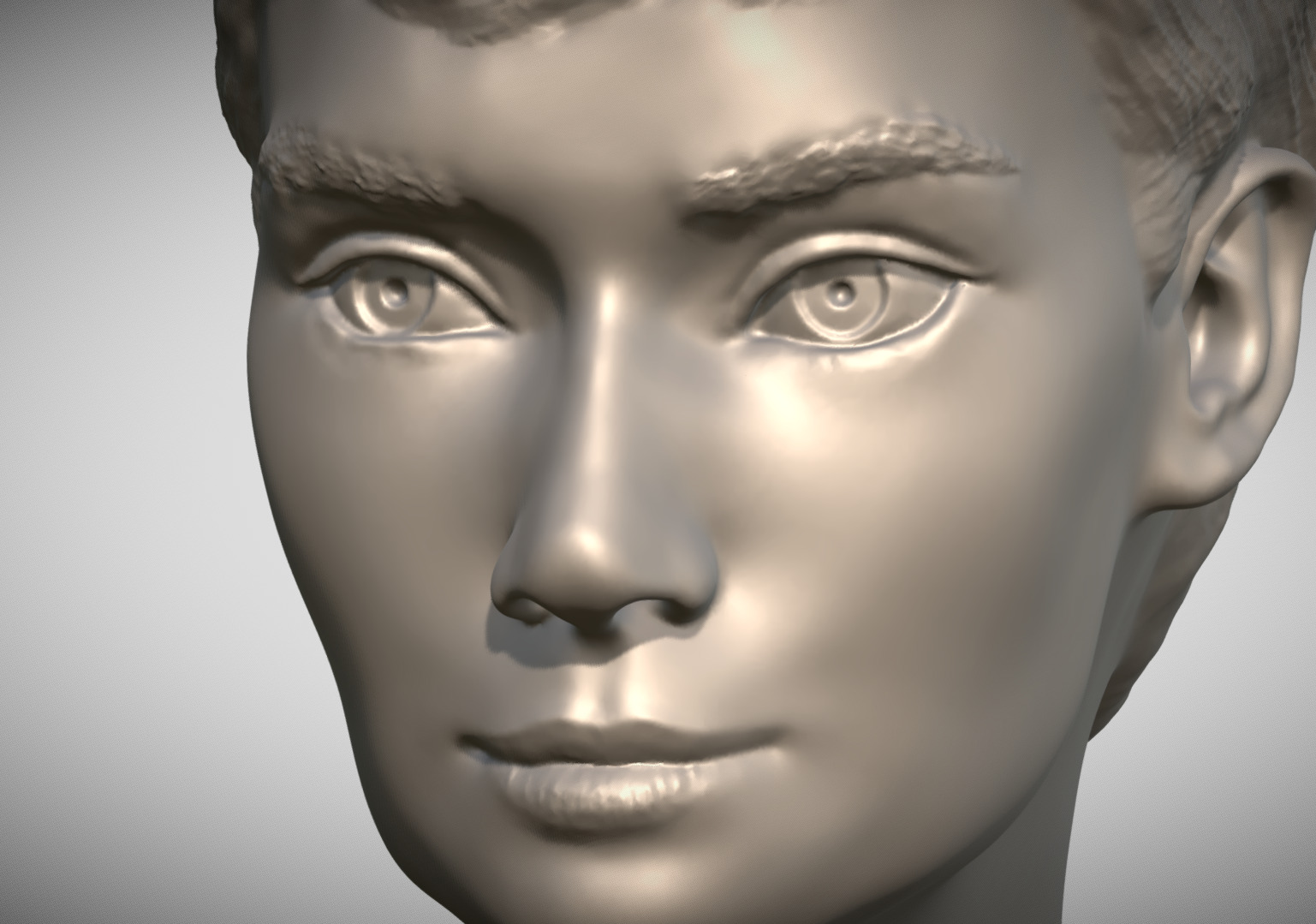 Audrey Hepburn bust 3D print model_11