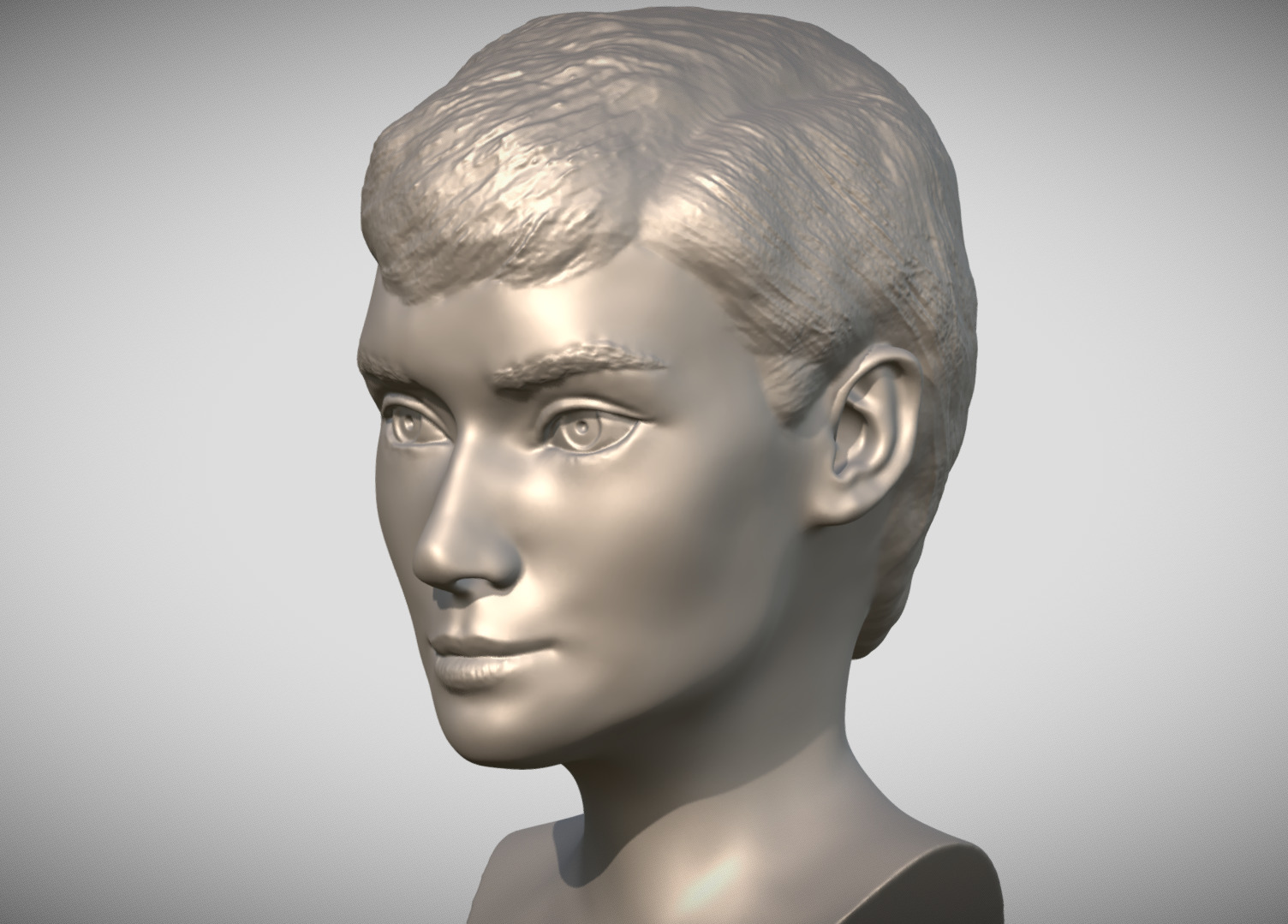 Audrey Hepburn bust 3D print model_2