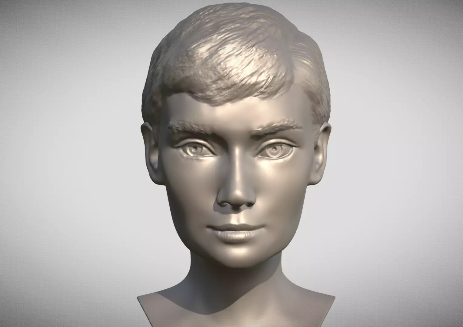 Audrey Hepburn bust 3D print model_0