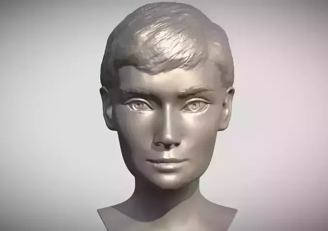 Audrey Hepburn bust 3D print model