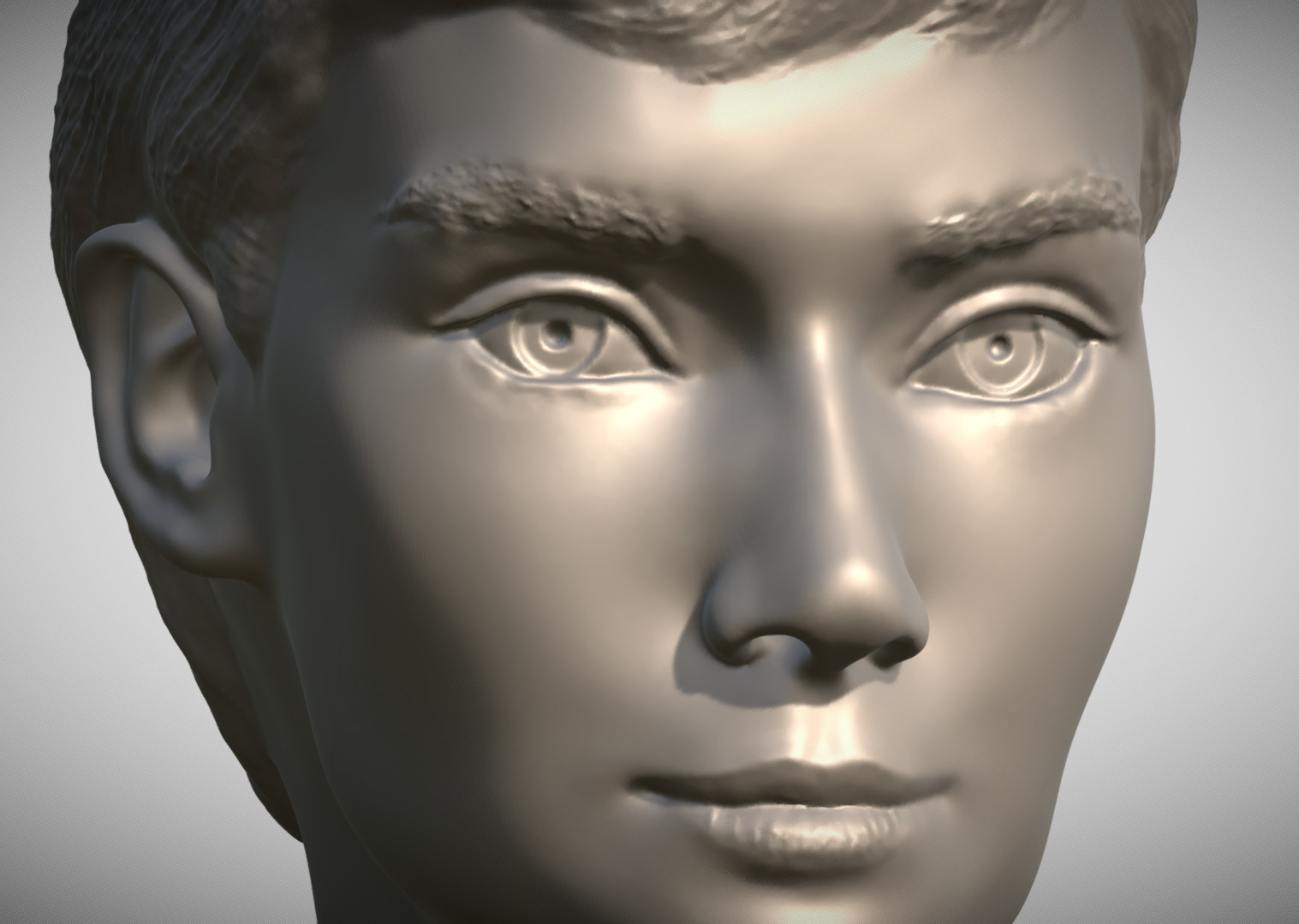 Audrey Hepburn bust 3D print model_10