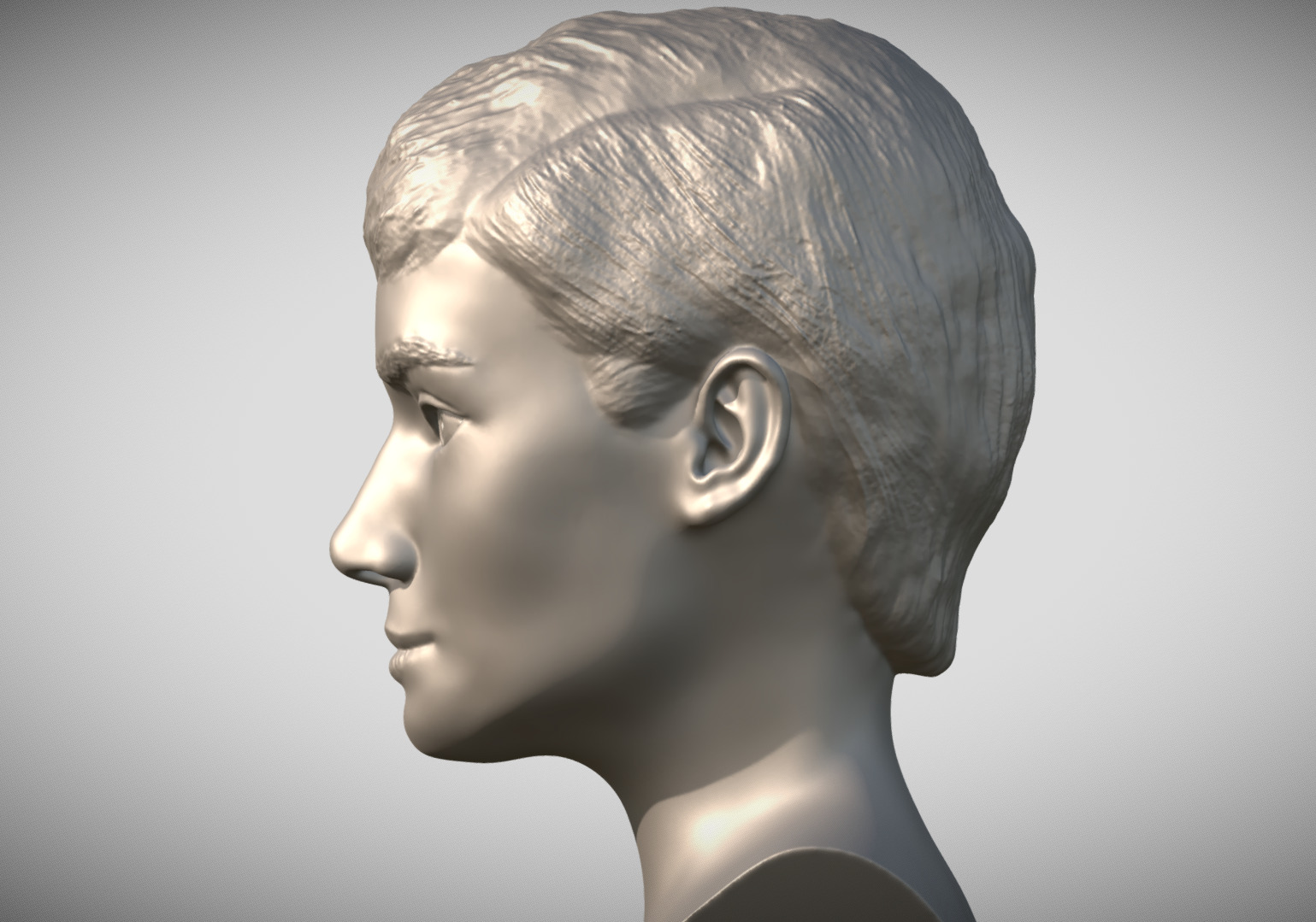Audrey Hepburn bust 3D print model_3