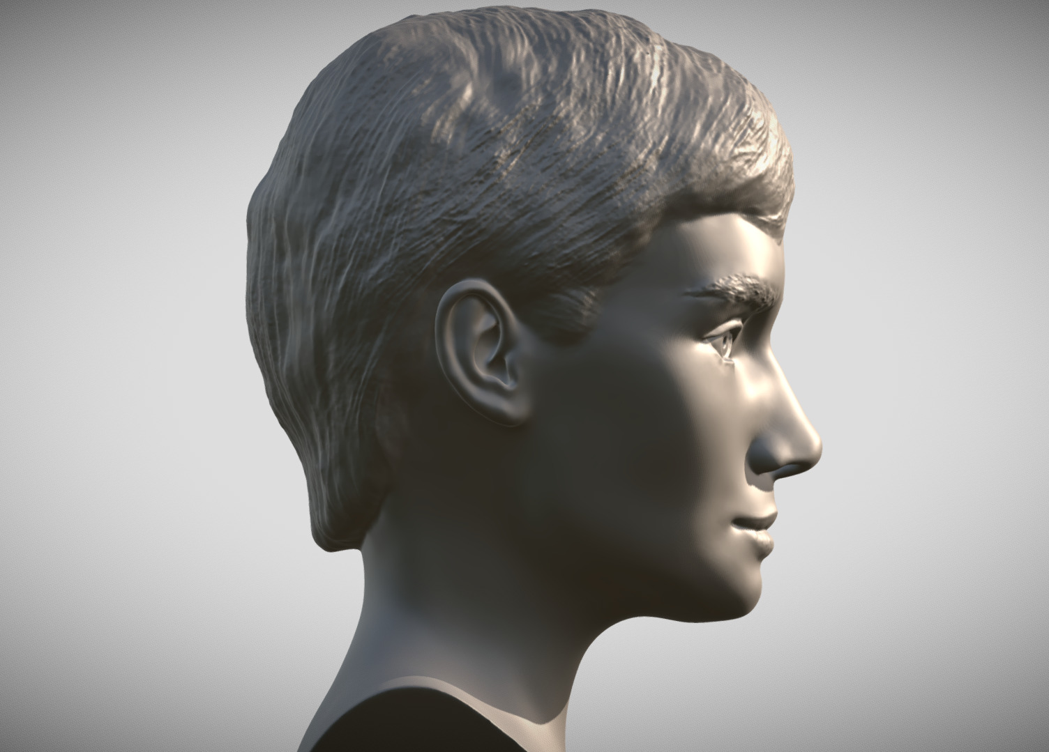 Audrey Hepburn bust 3D print model_6