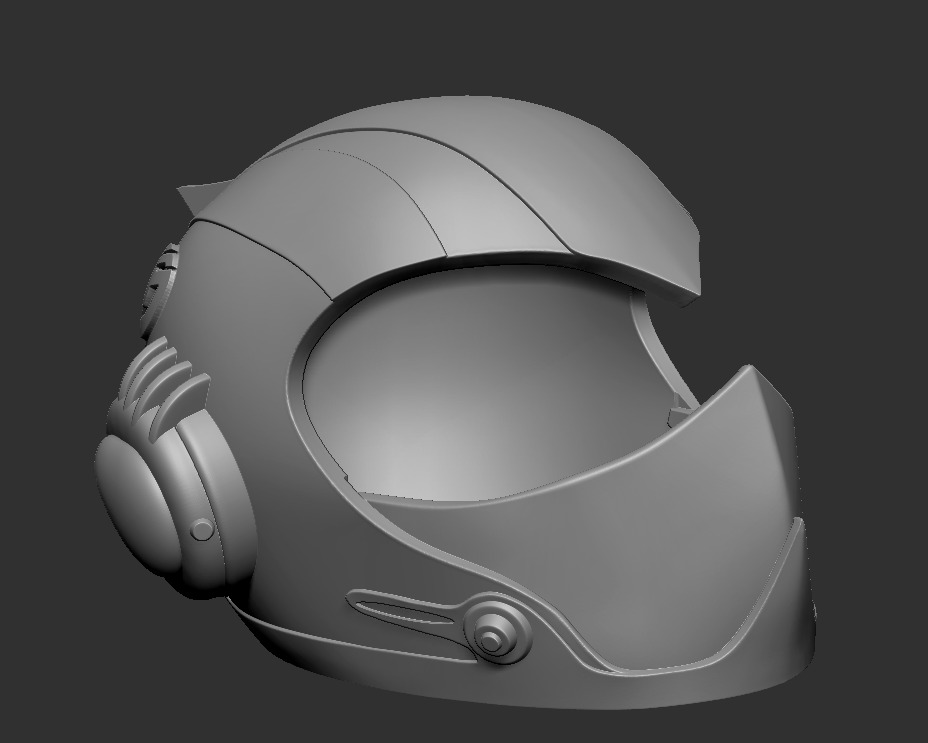 High Quality 3D Helmet Model  Game and Film Ready 3D print model_2