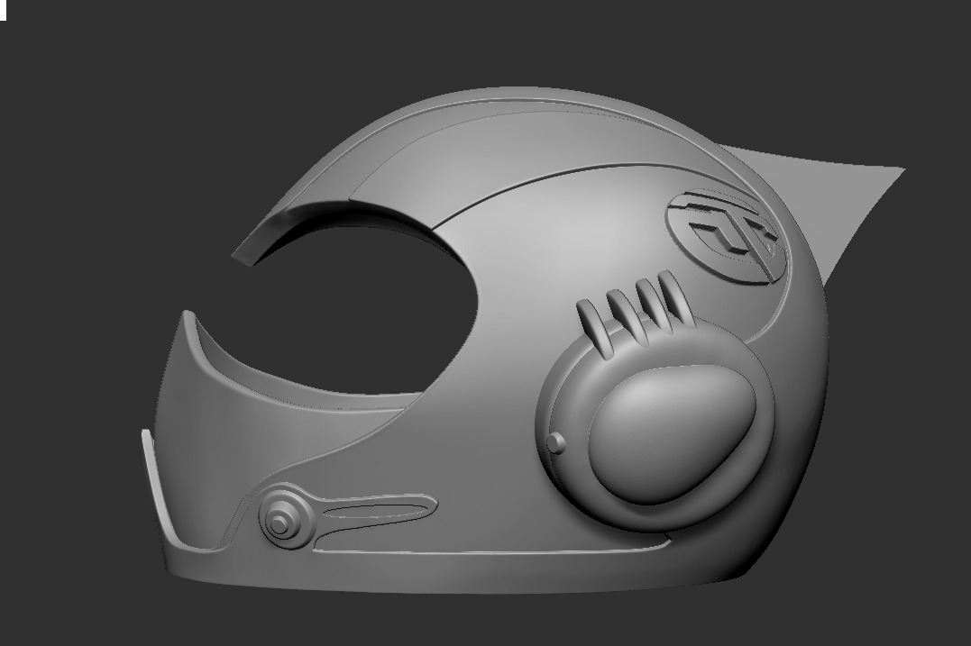 High Quality 3D Helmet Model  Game and Film Ready 3D print model_3