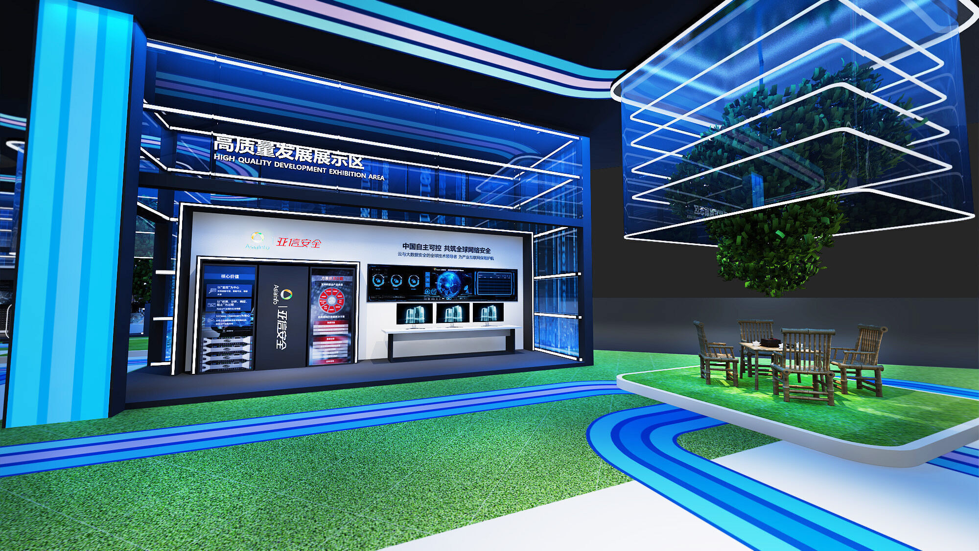 exhibition Low-poly 3D model_12