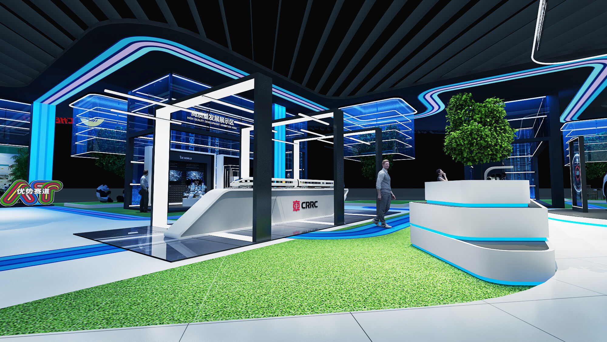 exhibition Low-poly 3D model_10