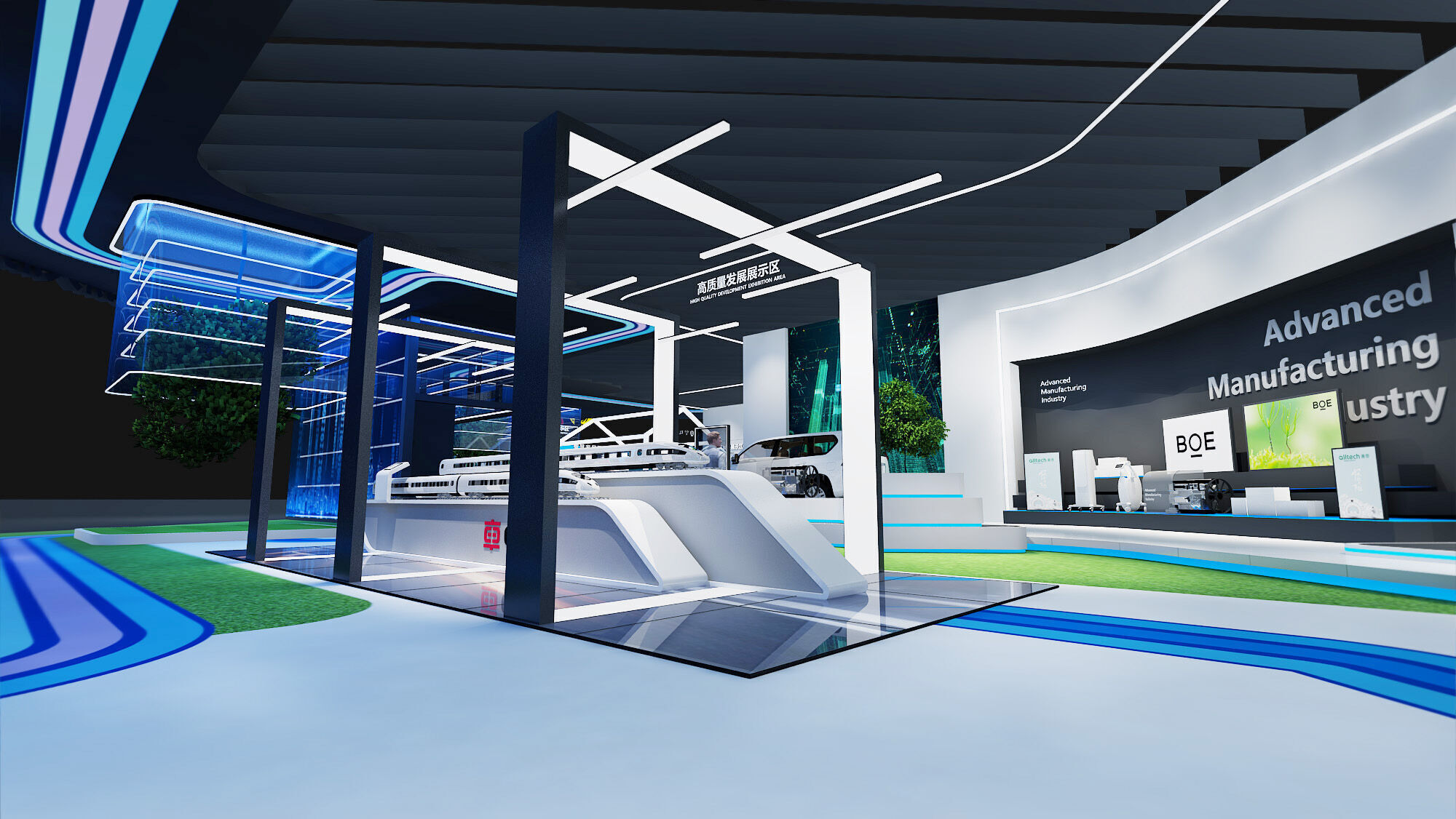 exhibition Low-poly 3D model_14