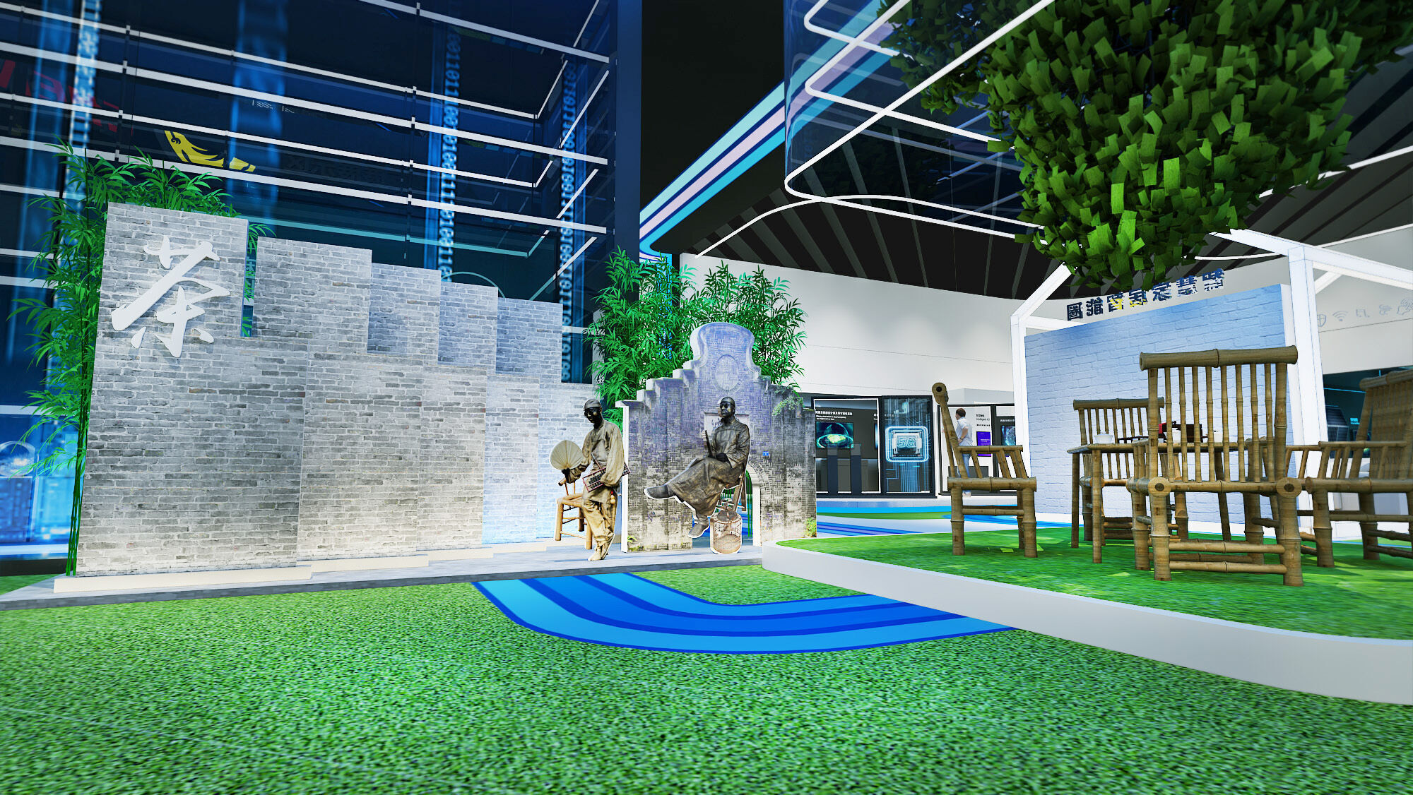 exhibition Low-poly 3D model_13