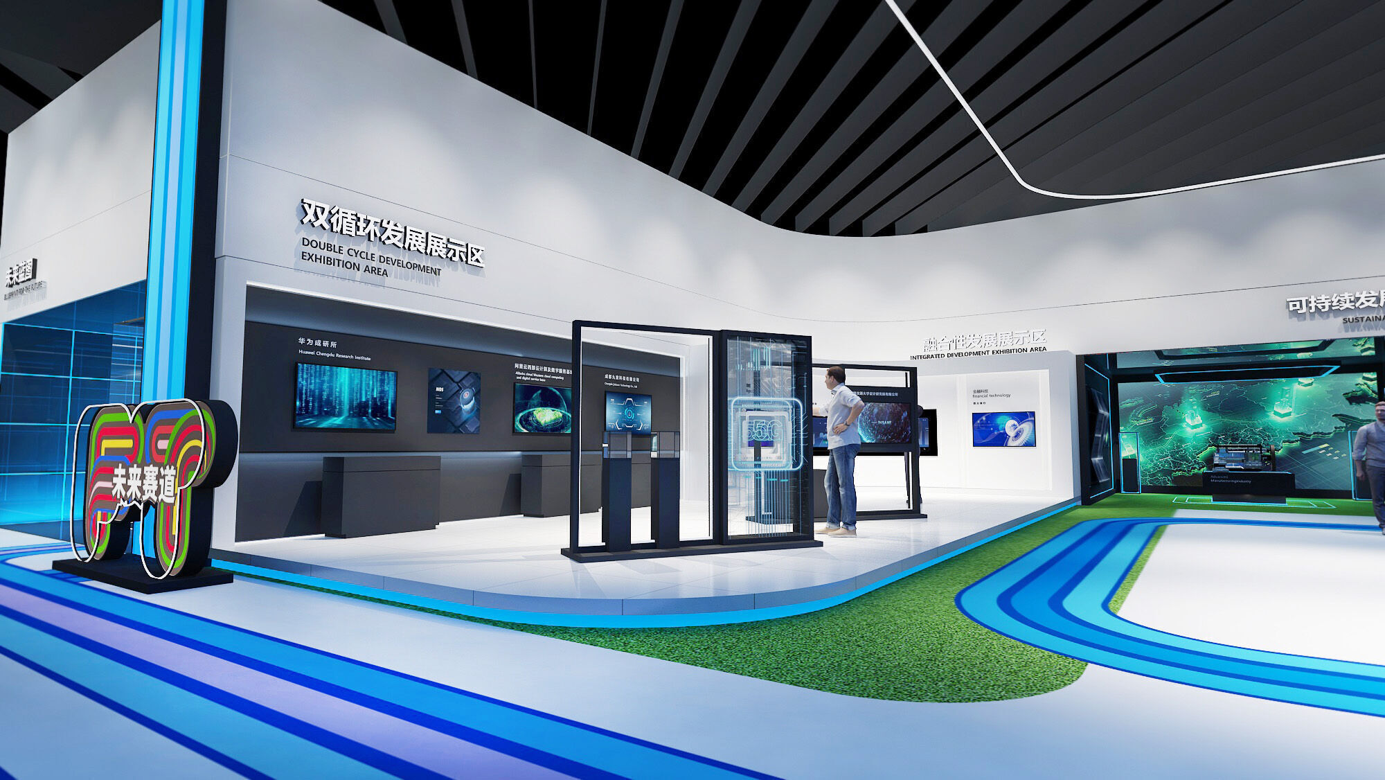 exhibition Low-poly 3D model_4