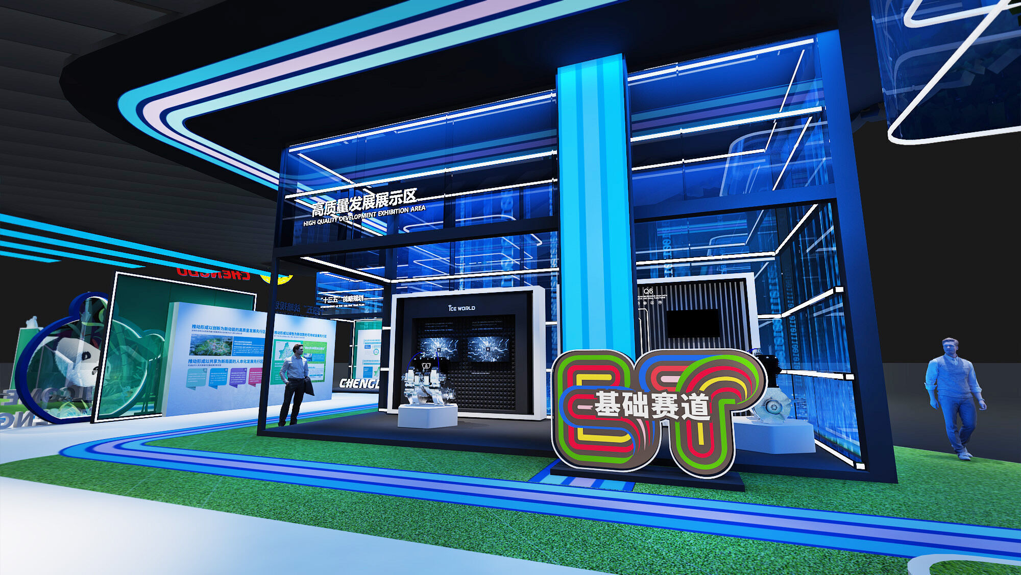 exhibition Low-poly 3D model_11