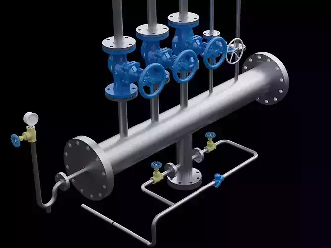 The assembly of pipelines in the production line