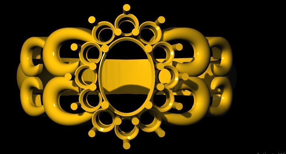 cluster ring 3dm file 3D print model_1