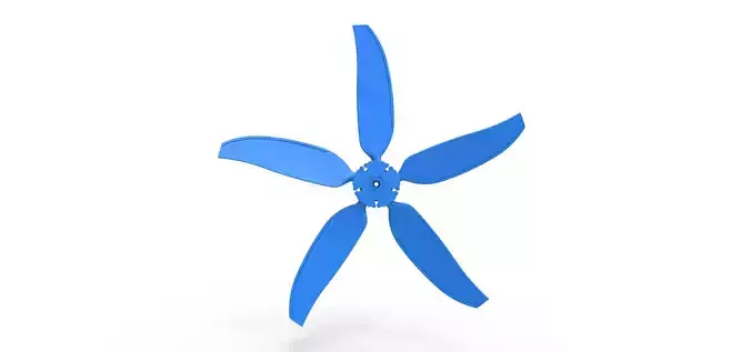 5 Blade Propeller of Drag racing Airboat Scale 1 to 25