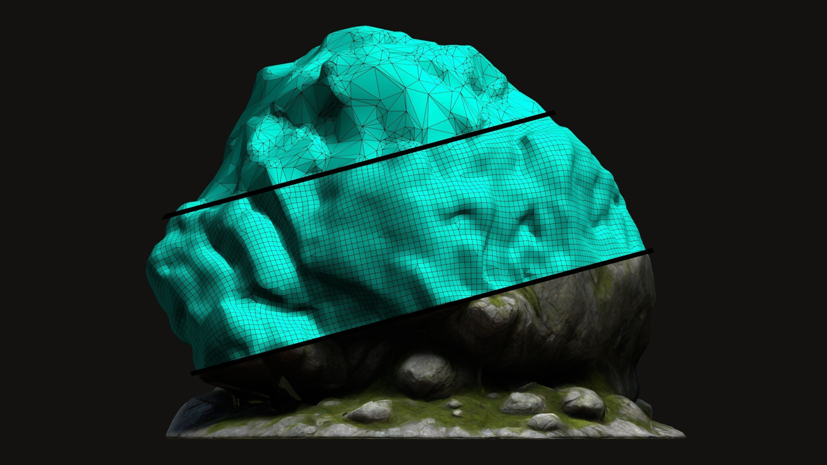 Rock Stone 7 Free low-poly 3D model_1