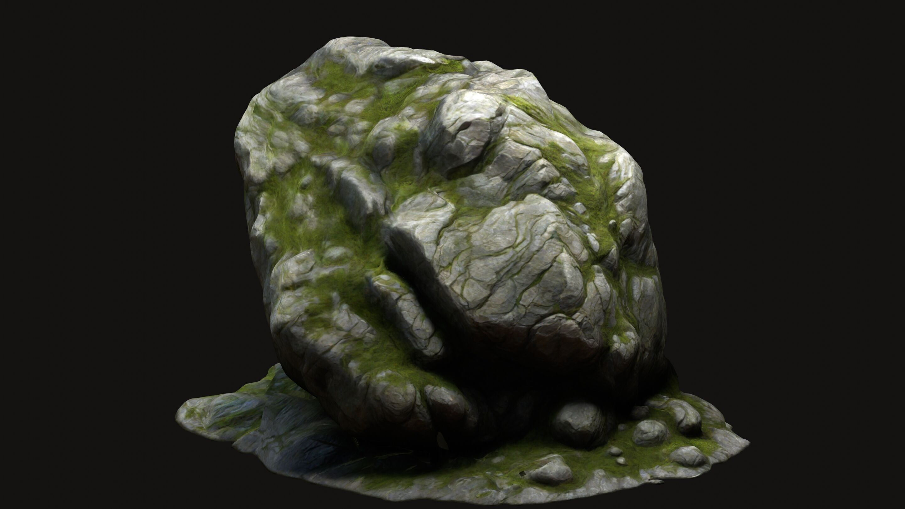 Rock Stone 7 Free low-poly 3D model_2