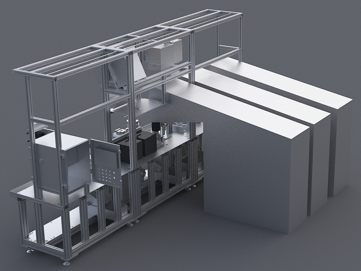 Clutch assembly production line 3D model_1