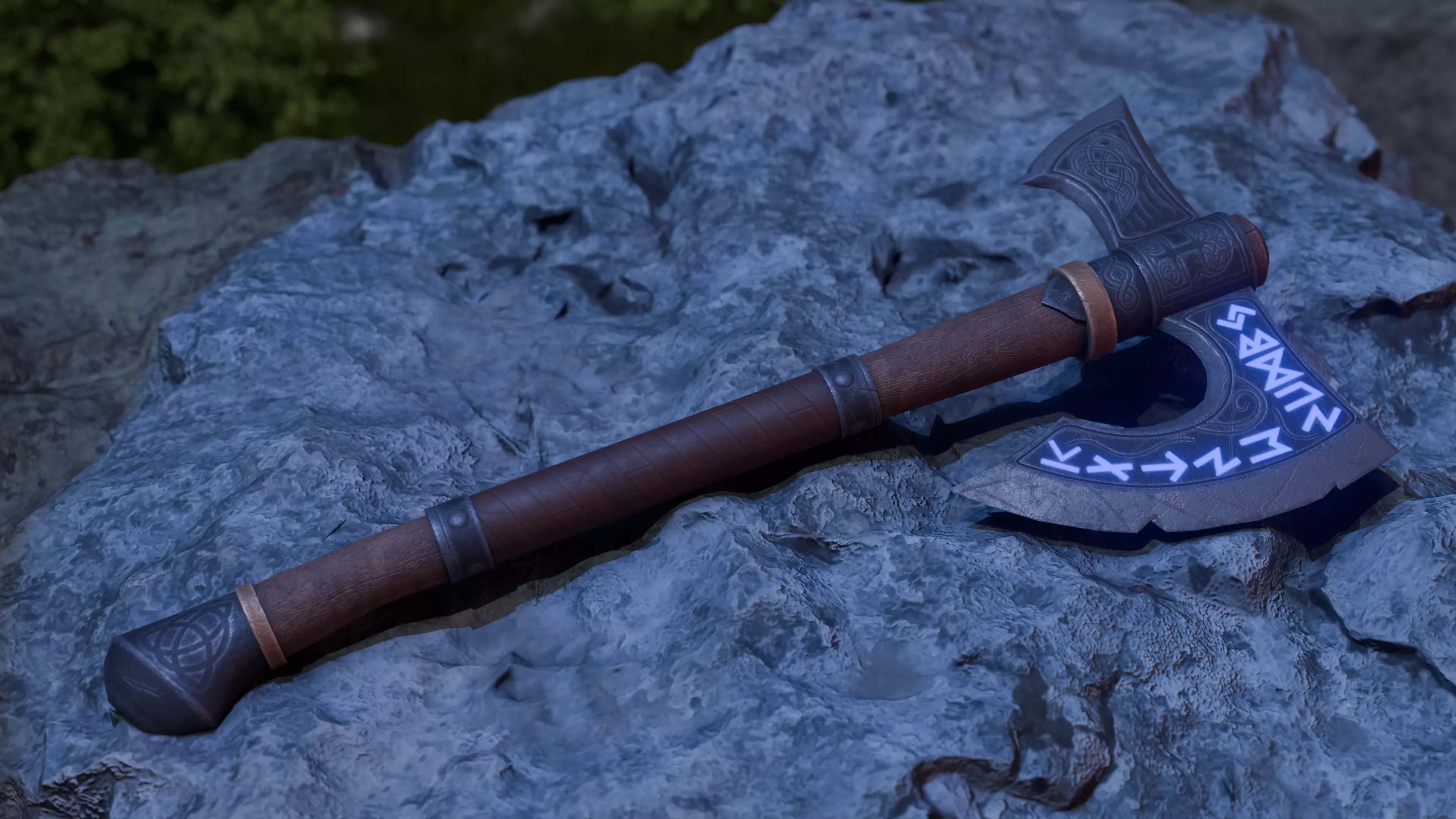 Viking Axe Low-poly 3D model