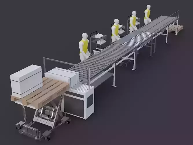 production line 3D model