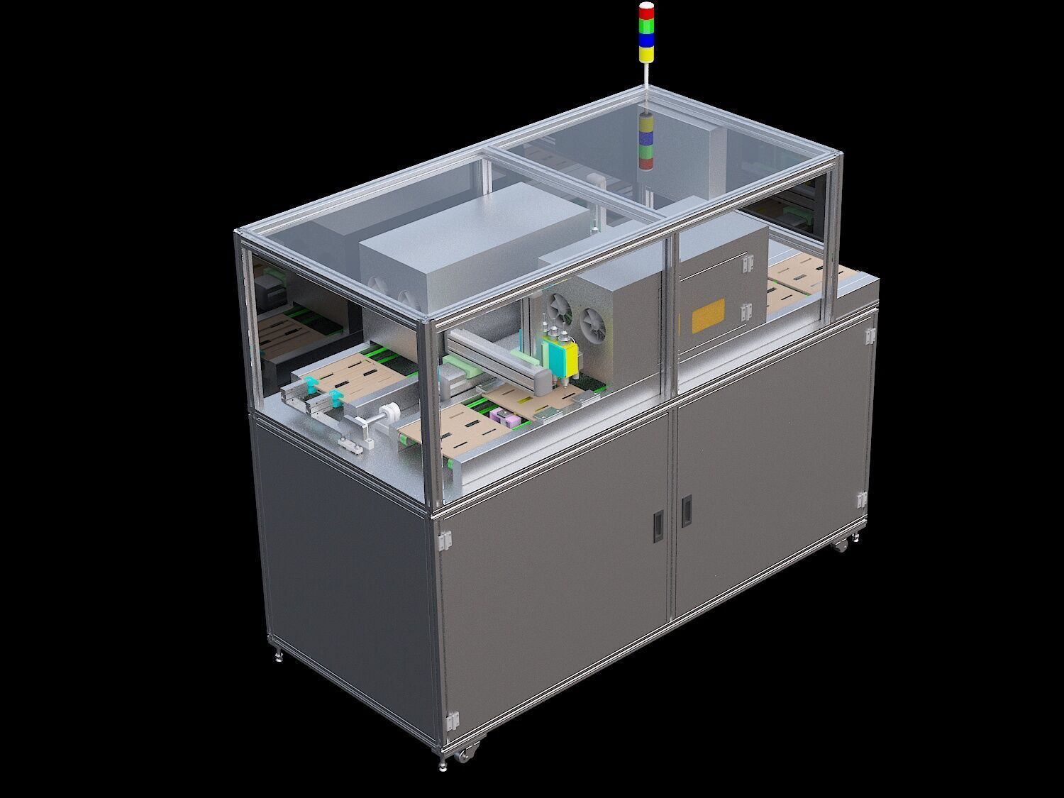 Glue curing machine cycle automatic production line 3D model_1