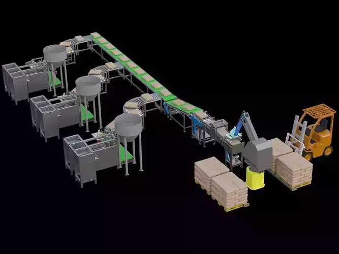 Filling and palletizing production line