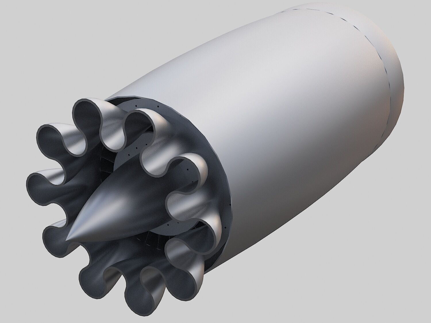 turbojet engine 3D model_1