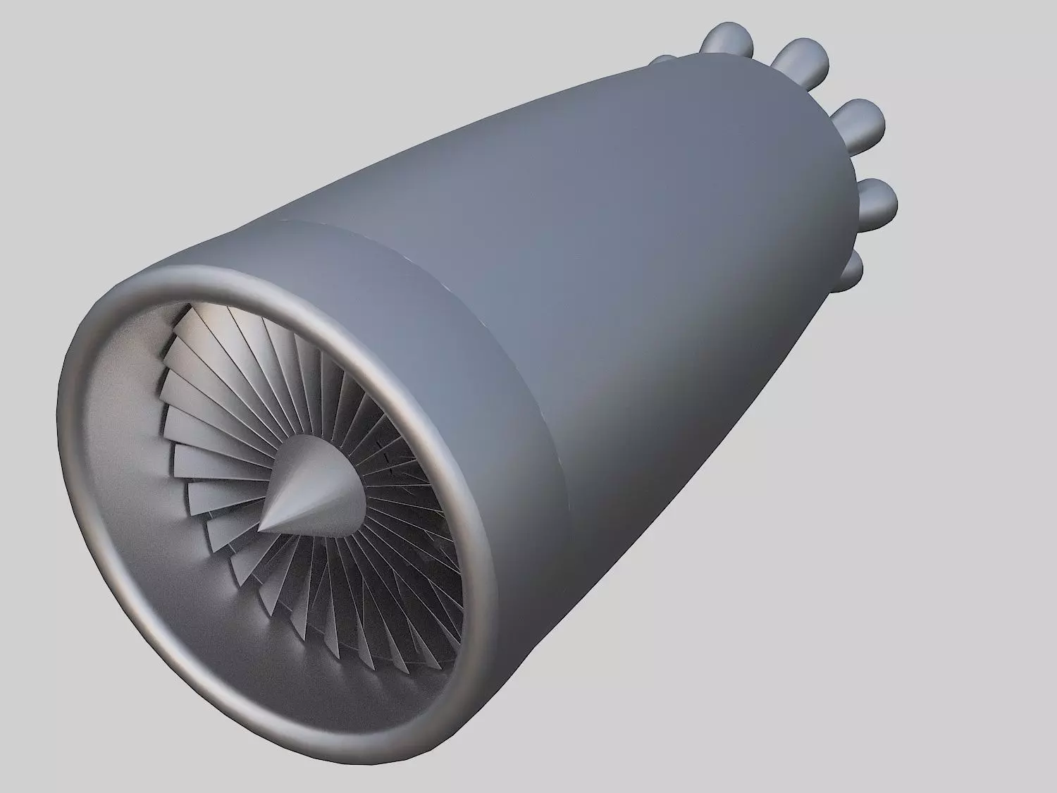 turbojet engine 3D model_0