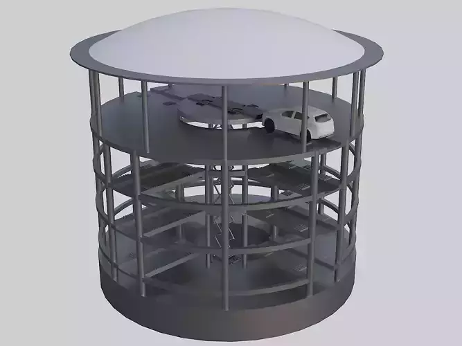 Sinking well type three-dimensional garage