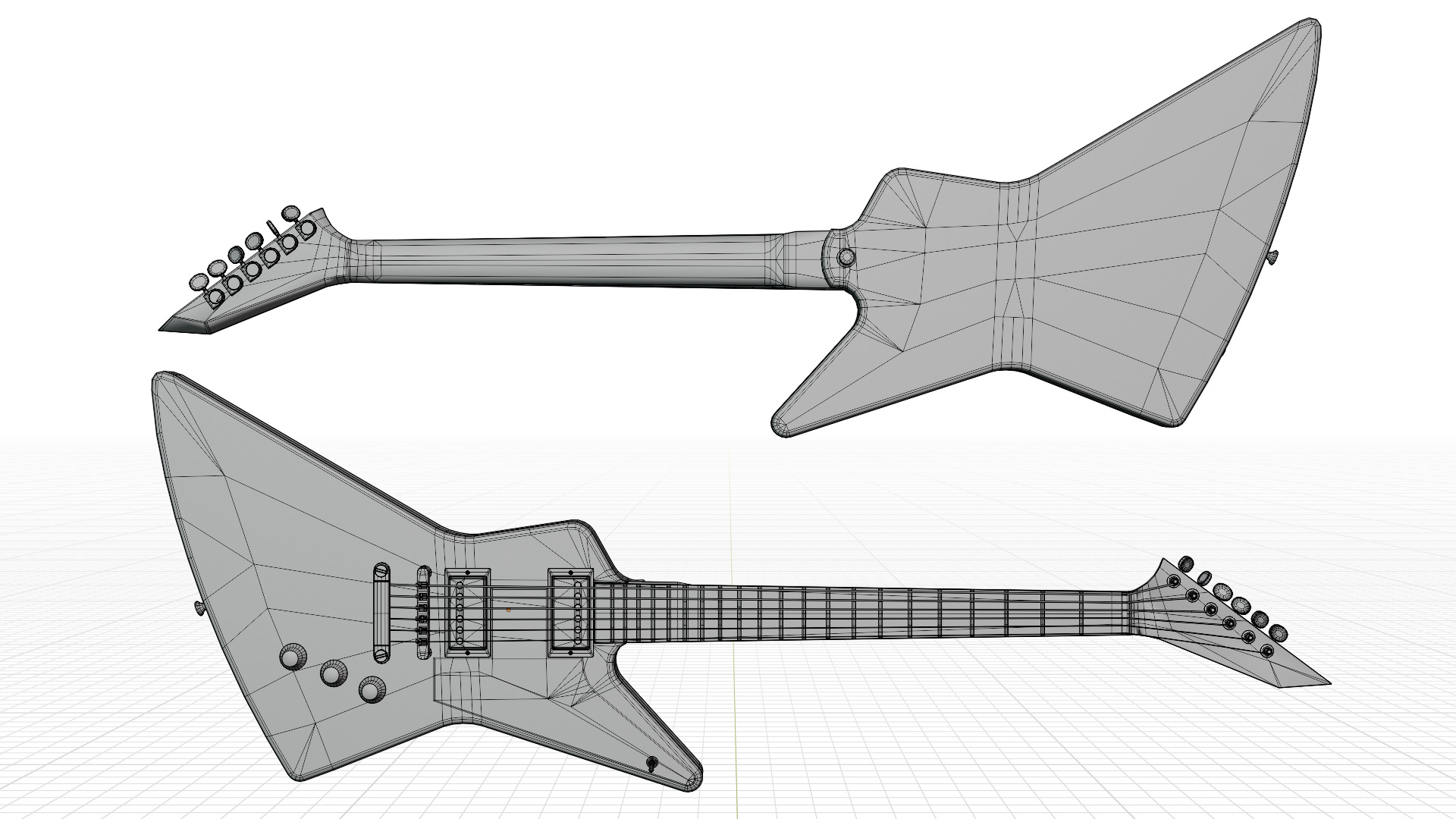 Guitar Explorer Low-poly 3D model_7