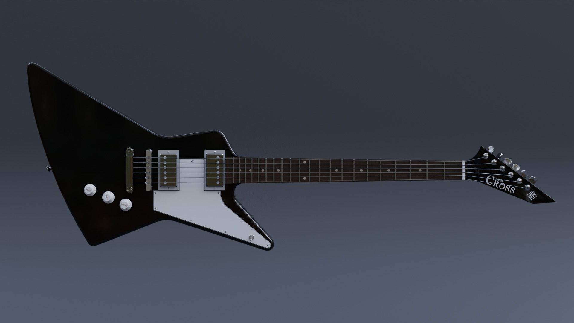 Guitar Explorer Low-poly 3D model_1