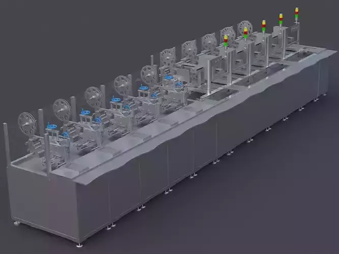 Flat shell automatic labeling production line