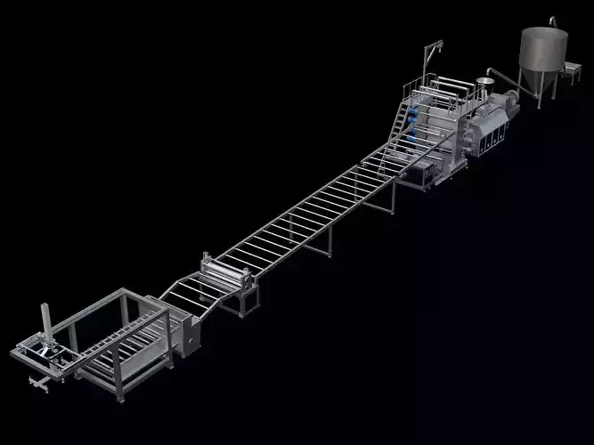 Floor production line 3D model