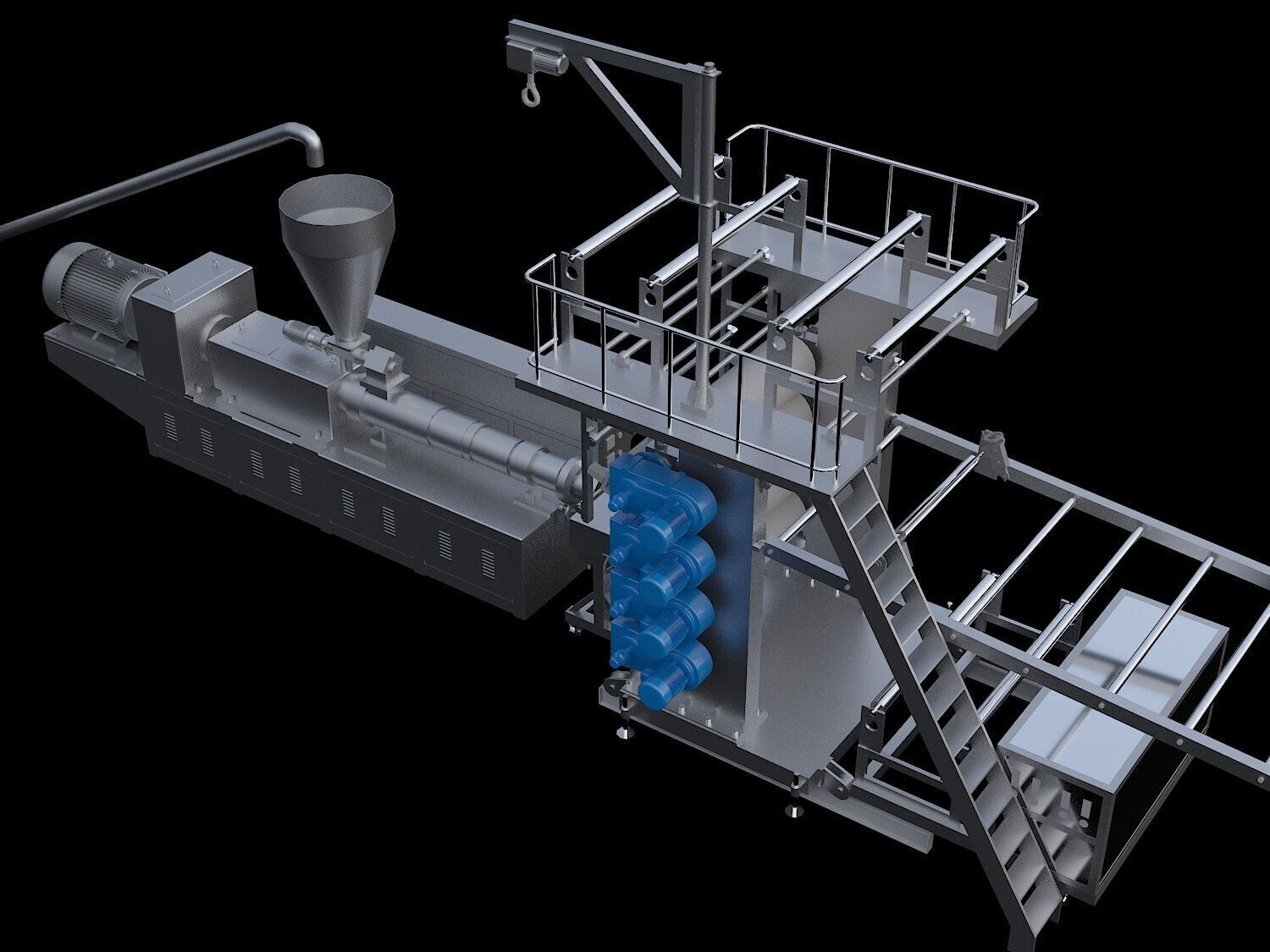 Floor production line 3D model_2