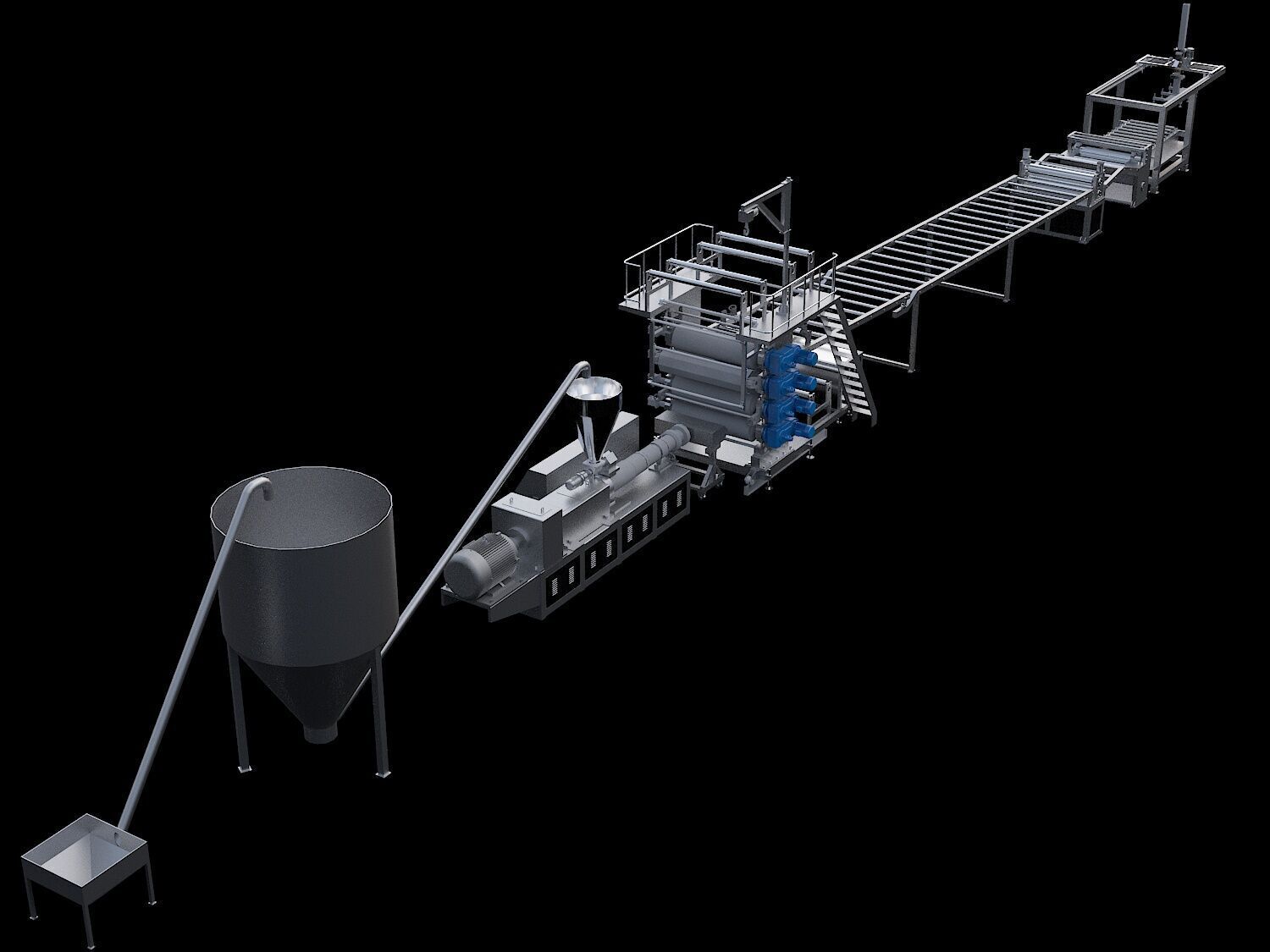 Floor production line 3D model_1