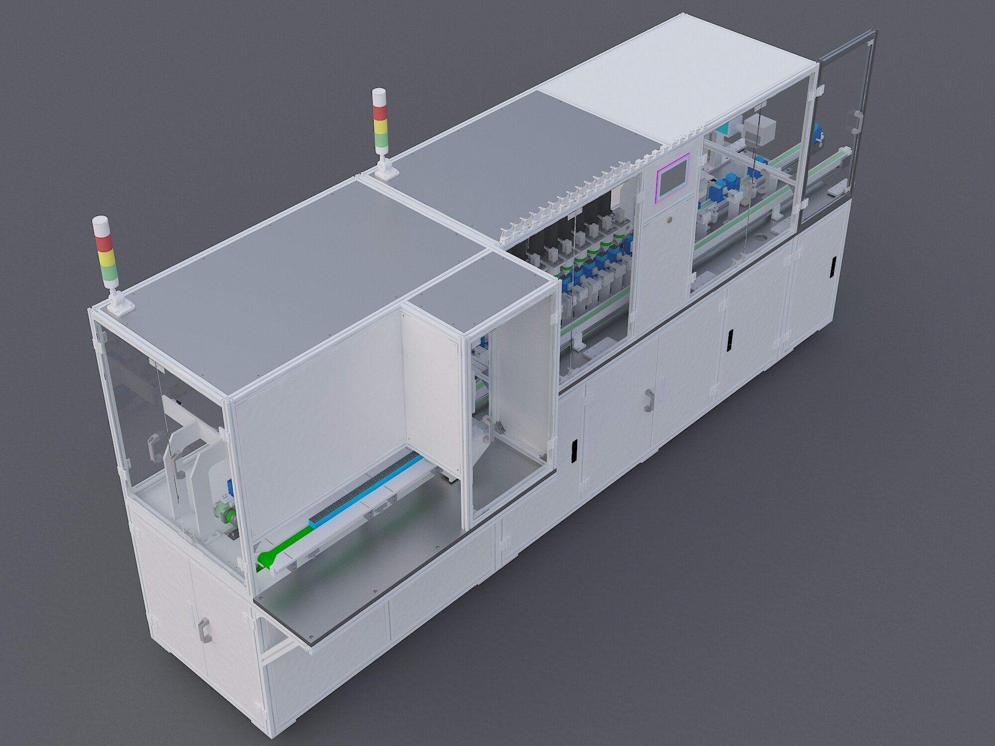Transformer front-end shaping test sorting assembly line 3D model_1