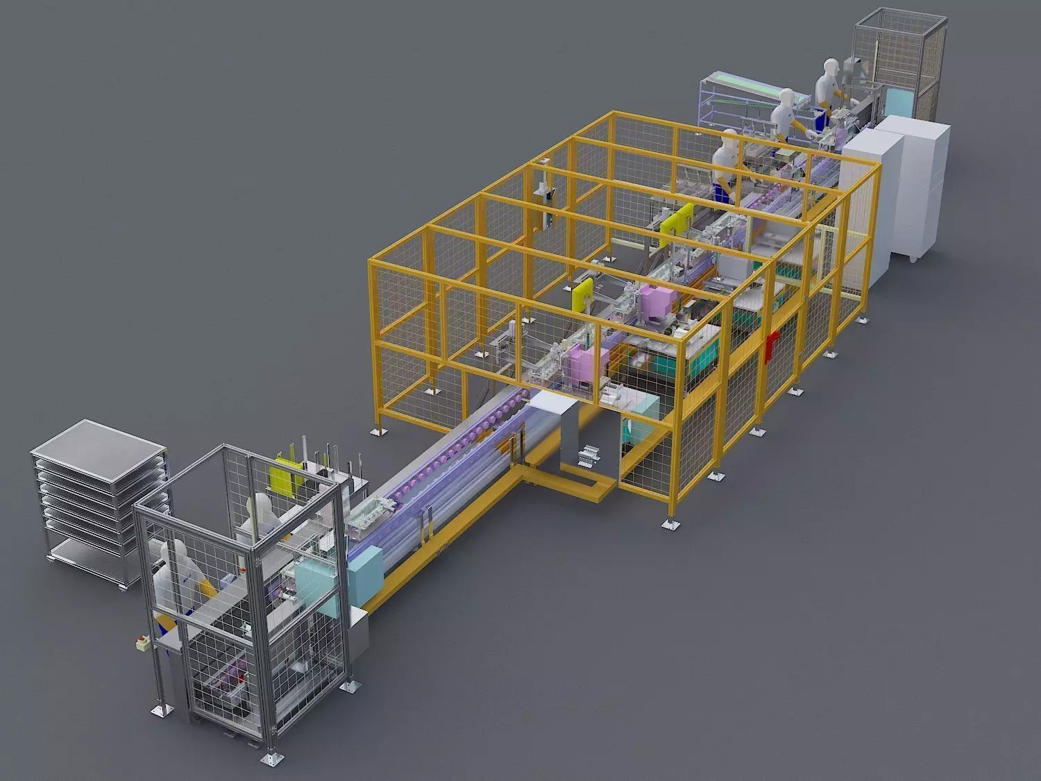 Semi automated welding production line 3D model_0