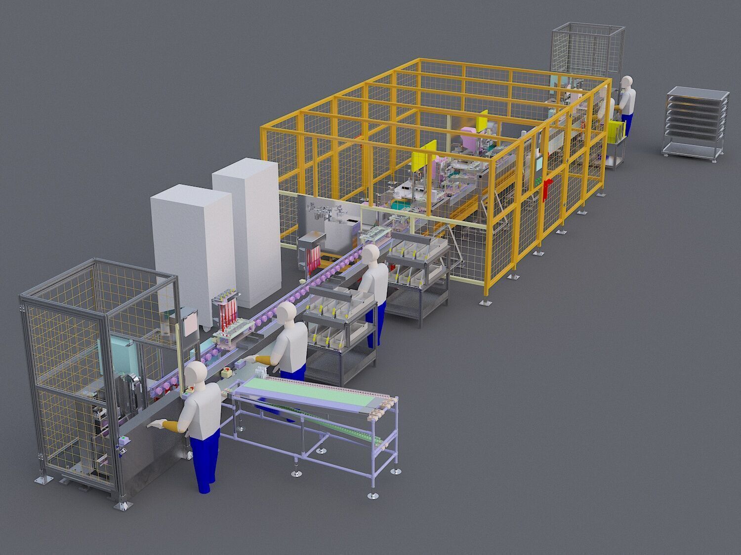 Semi automated welding production line 3D model_1