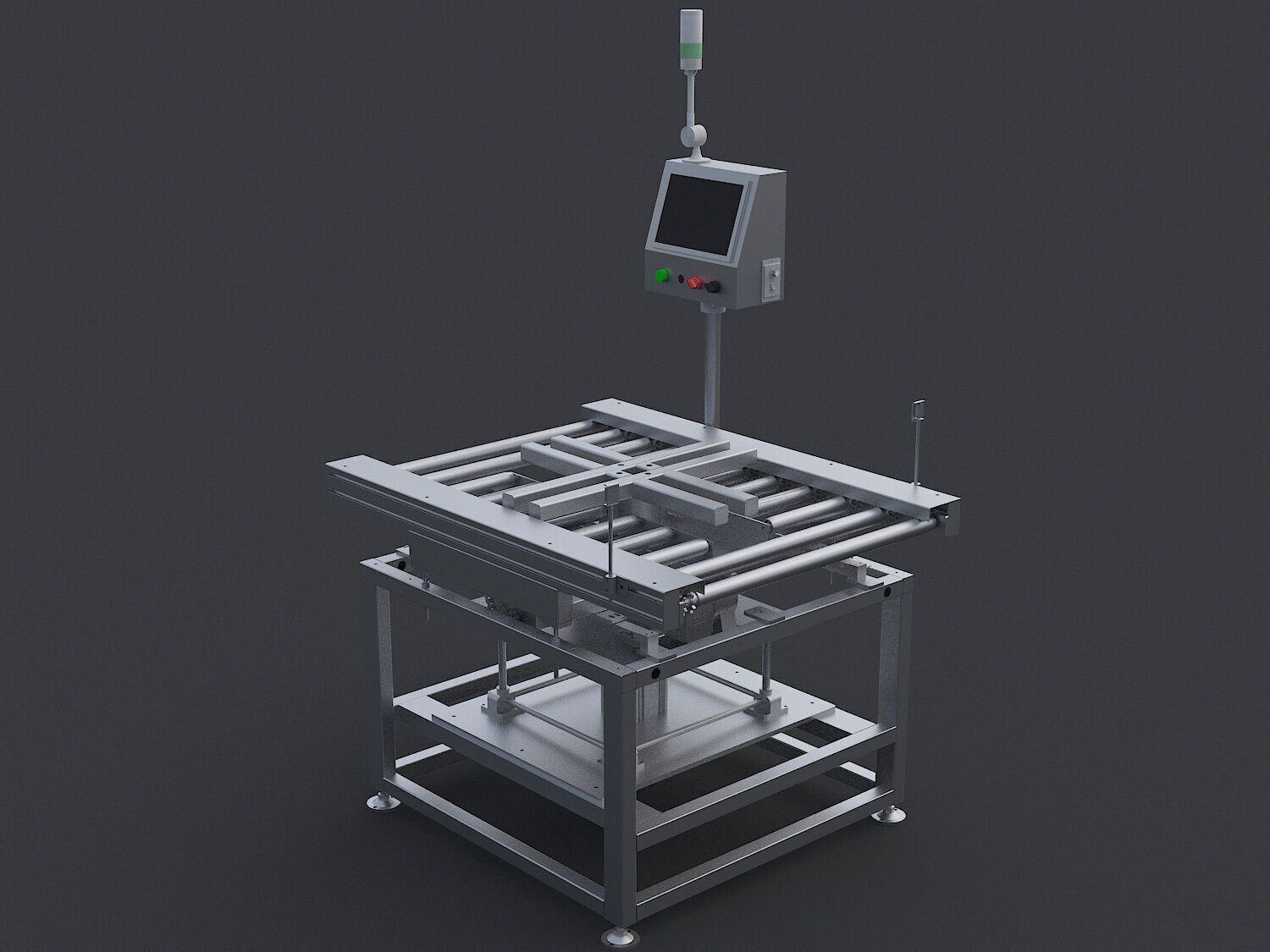 Cross rotating weighing machine 3D model_1