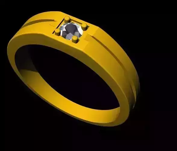 solitaire ring 3dm file