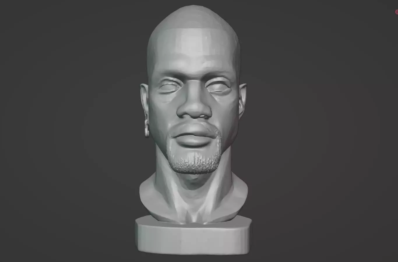 Kanye West Bust 3D Model for 3D Printing 3D print model