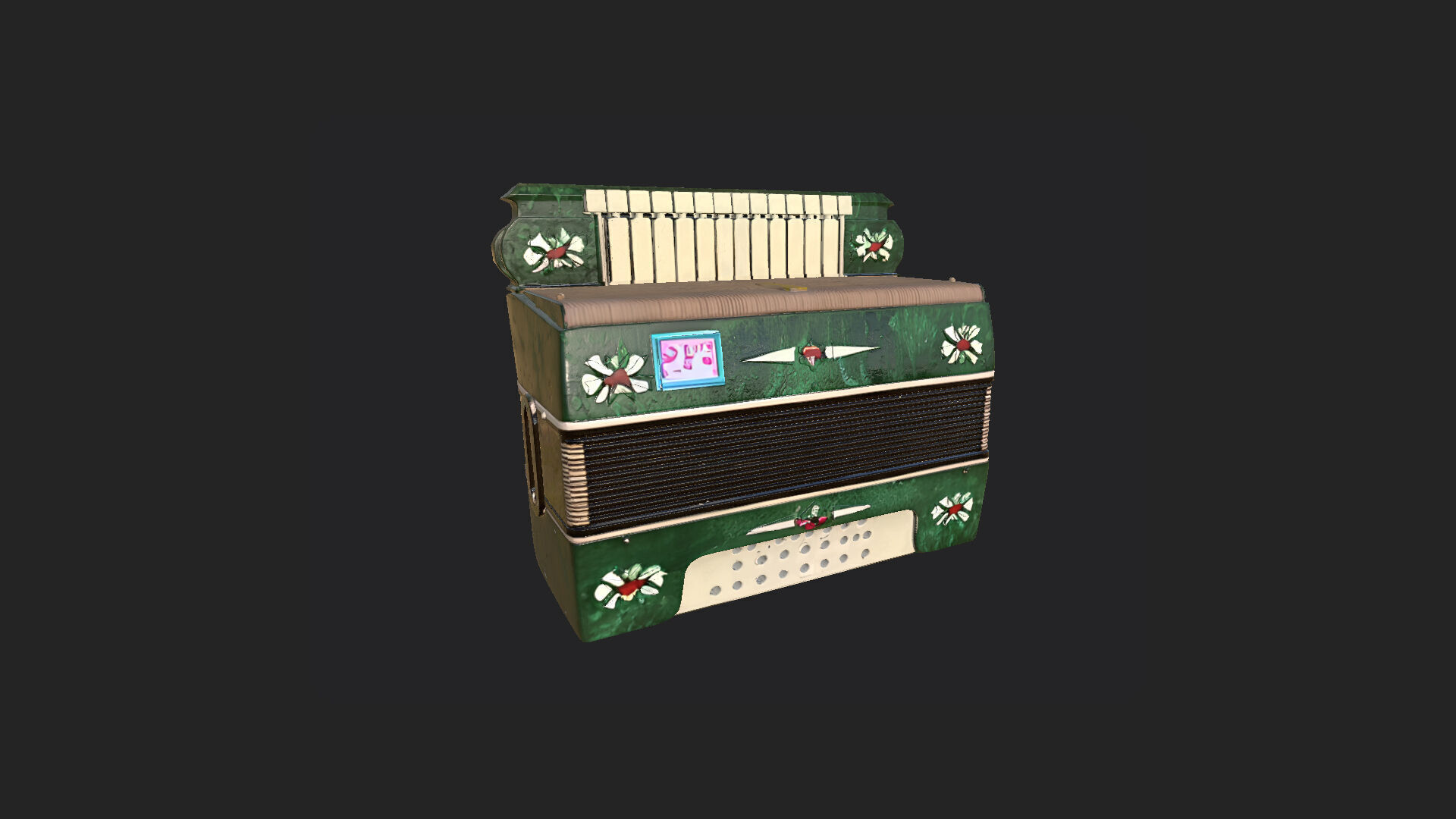 Accordion3D Model 006 Low-poly 3D model_10